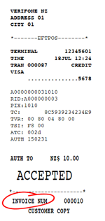 Paymark Network Pre-Auth Receipt