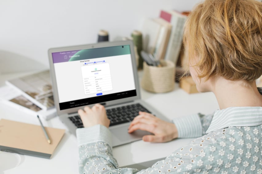 woman using VT blur